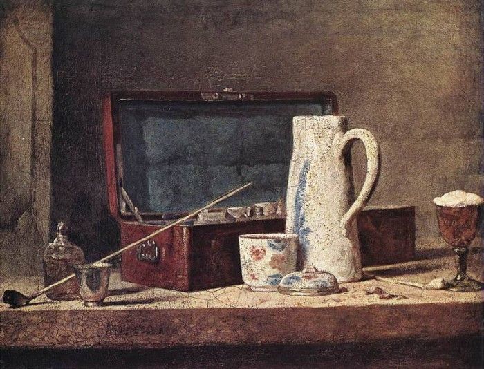 Chardin Still Life with Pipe an Jug. , - 