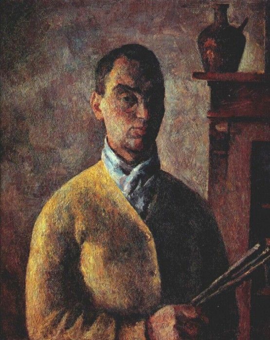 falk self-portrait in yellow 1924. , 