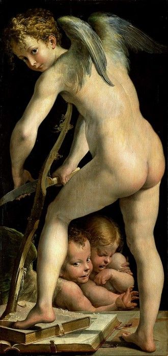 Parmigianino Cupid, 1531-34, 135x66, Kunsthistorisches Museu. ������������
