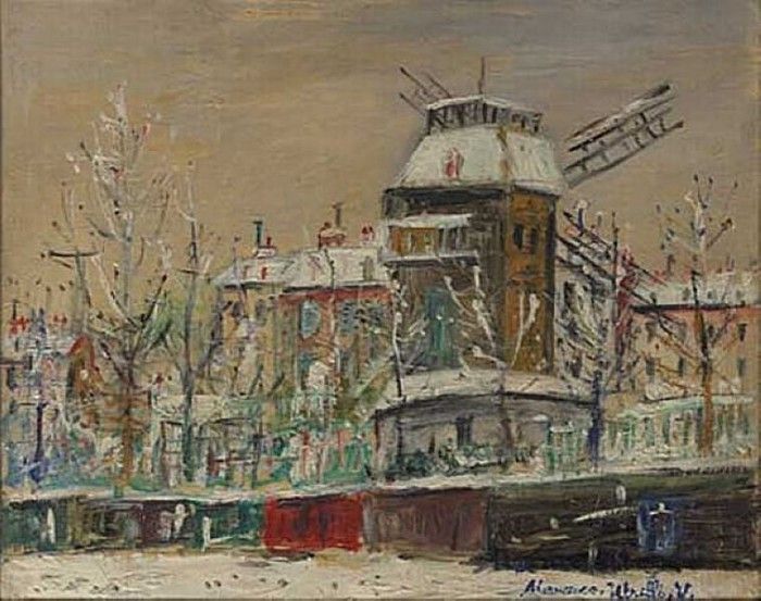 Moulin de la Galette Sous la Neige. , 