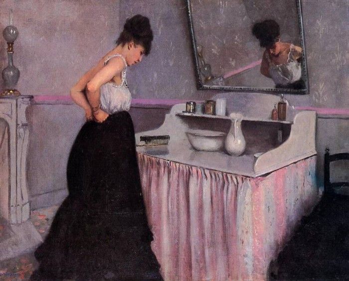 Caillebotte Gustave Woman at a Dressing Table. , 
