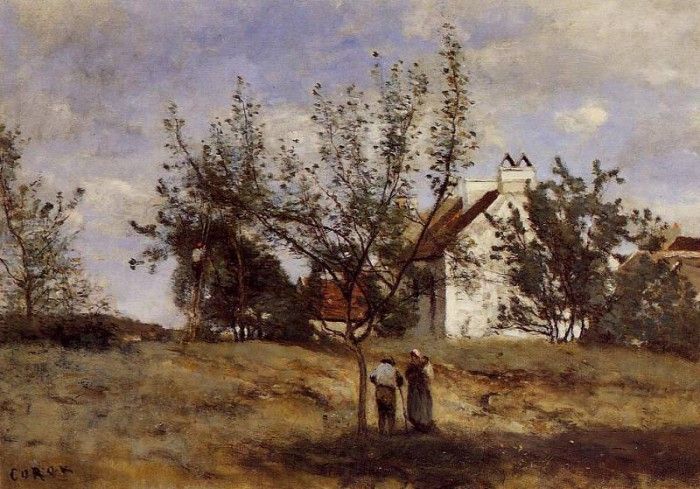 Corot An Orchard at Harvest Time. , --