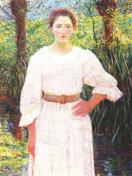 perry by the brook, giverny 1909.  