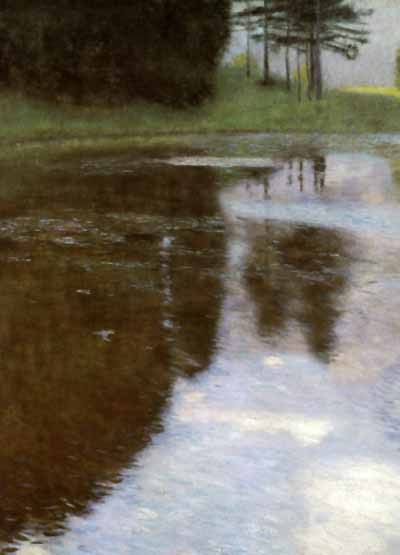 1899 Stiller Weiher im Schlosspark von Kammer. Климт, Густав