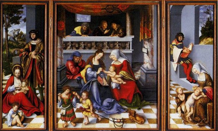 Cranach Lucas Altar Of The Holy Family. ,  