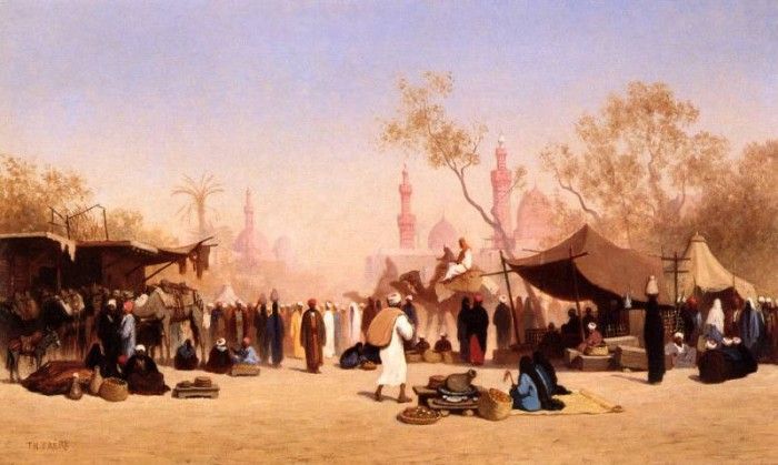 Frere, Charles Theodore - A Marketplace in Cairo (end. ,  