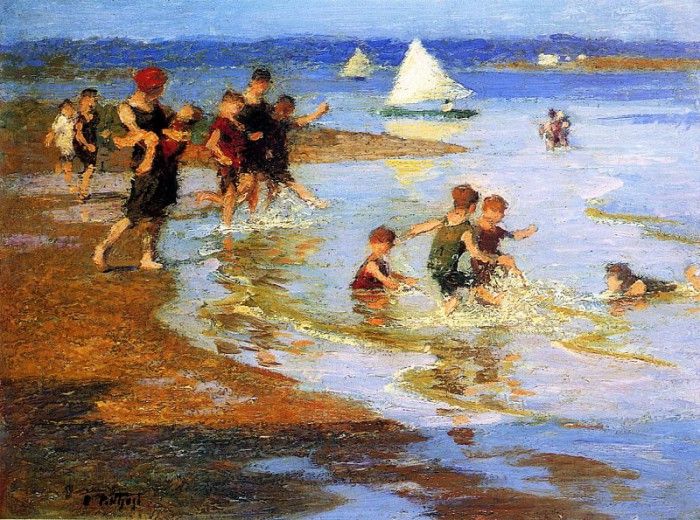 Pothast Edward Children at Play on the Beach. ,  