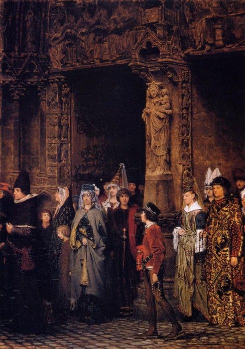 Alma Tadema Leaving Church in the Fifteenth Century. - 