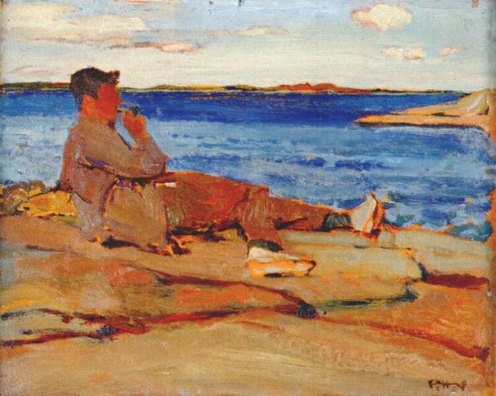 varley peter sandiford at split rock, georgian bay 1922. 