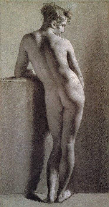 Proud-hon Pierre Paul Standing Female Nude Seen from the Back. , -