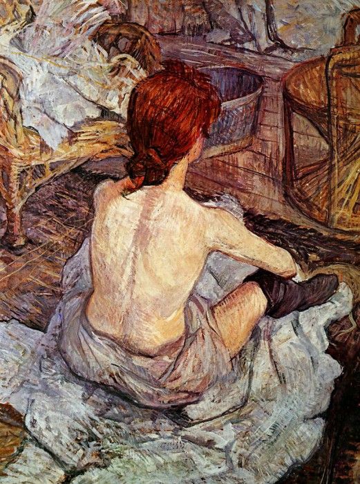 Toulouse-Lautrec de Henri After bathing Sun. -,  