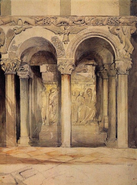 Ruskin John The Pulpit in the Church of S.Ambrogio. , 