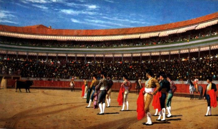 Plaza de Toros The Entry of the Bull. , -