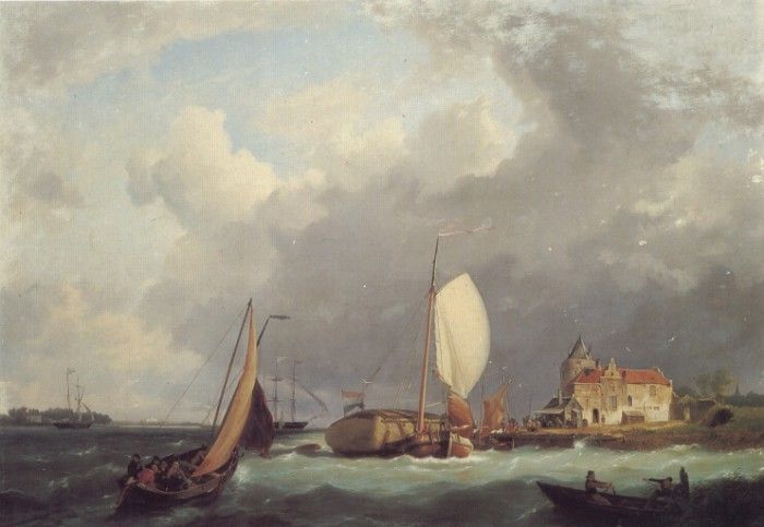 Shipping off the Dutch Coast. Koekkoek, Hermanus