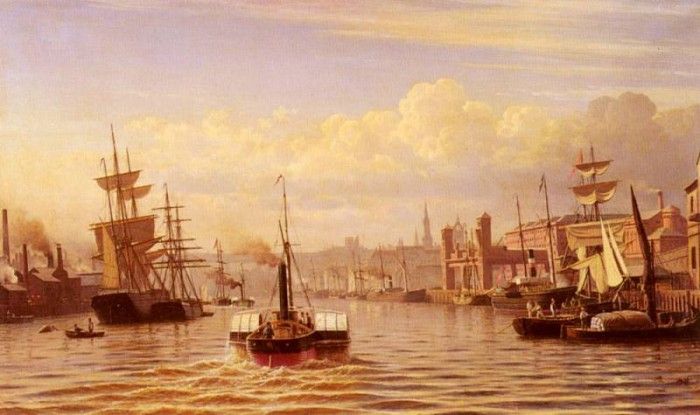 Eckardt Christian Shipping On The River Tyne  Newcastle. , 