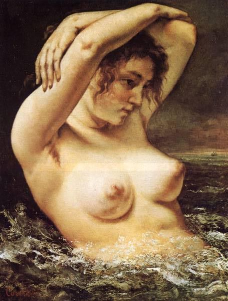 Courbet Woman in the Waves (1868). , 