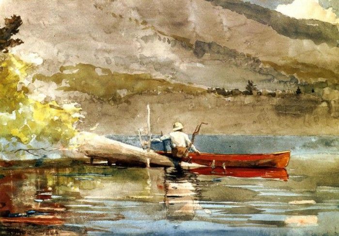 Homer Winslow The Red Canoe2. , 
