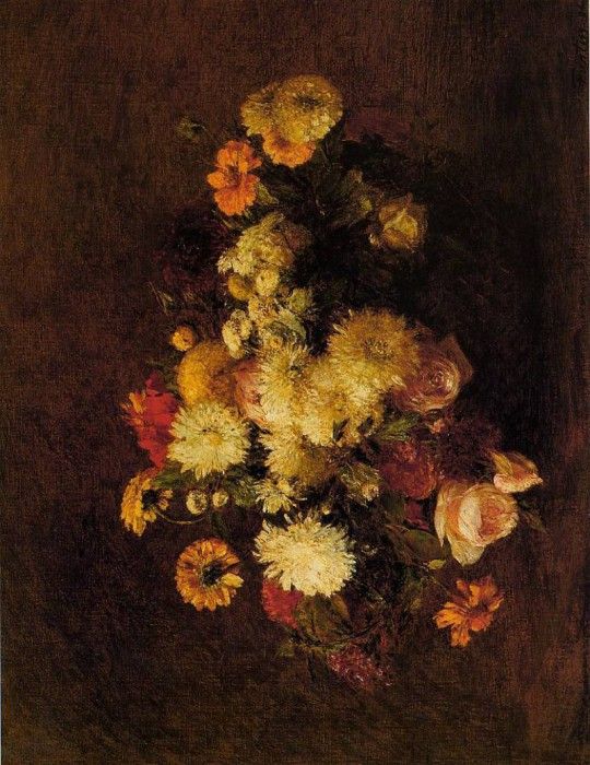 Fantin Latour Henri Bouquet of Flowers3. -, ---