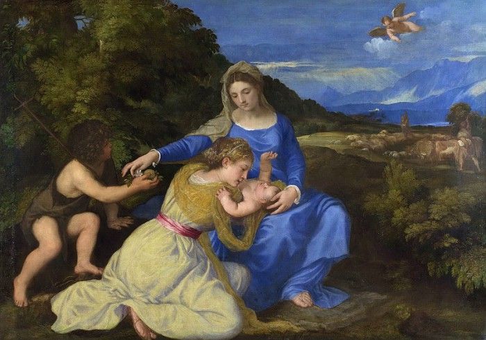        ( ) [The Virgin and Child with the Infant Saint John and a Female Saint or Donor (The Aldobrandini Madonna)].  ( )