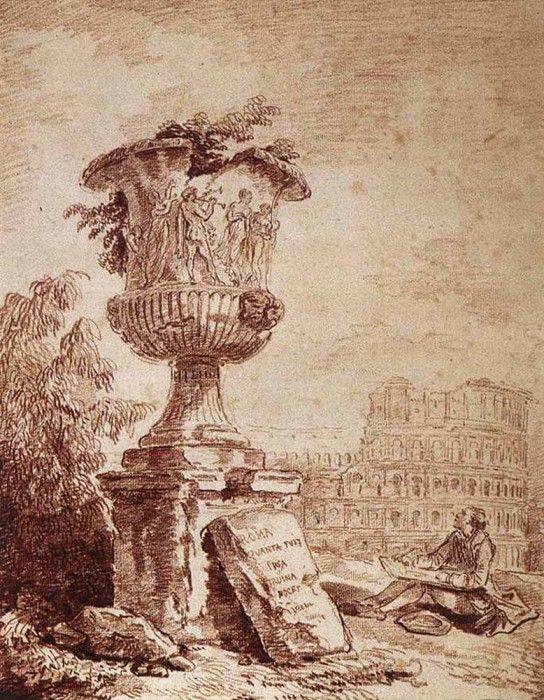 ROBERT Hubert The Draughtsman Of The Borghese vase.  