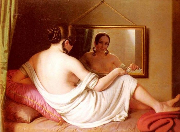 Einsle Anton A Woman Before A Mirror. EINSLE, 