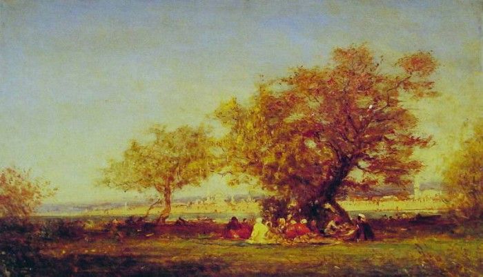 On the Banks of the Bosphorus. Ziem, 