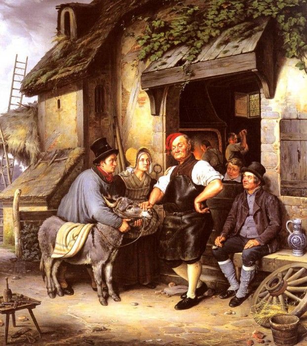 Pistorius Eduard Karl Gustav Lebrecht A Vist To The Farriers. ,    