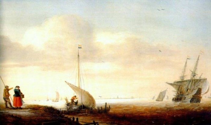 goderis ships in an estuary 1625. 