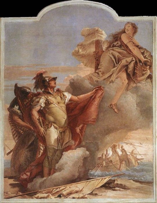 Tiepolo Villa Valmarana Venus Appearing to Aeneas on the Shores of Carthage. ,  