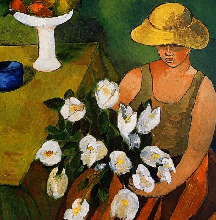 Elsie Bunge - Woman with White Magnolias, De. , 