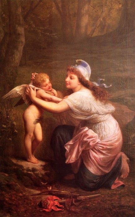 Picou, Henry-Pierre - Nymph and Putto (end. Picou, 