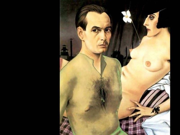 erotic art csg001 self portrait with model-christian schad. , 