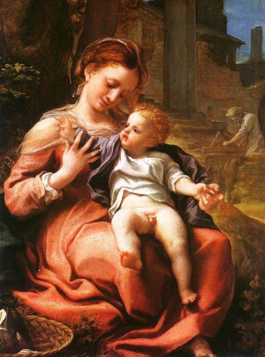 Correggio Madonna della Cesta, National Gallery, London.. 