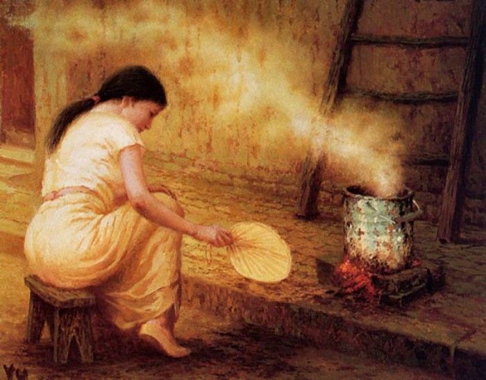 Yu Xiaoyang - Femme, Eventail et Feu, De. Сяоян Ю.