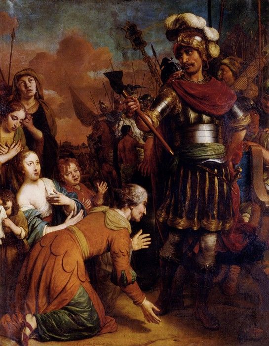 Eeckhout Gerbrand Van Den Volumnia Pleading With Her Son Coriolanus To Spare Rome. Eeckhout,   Gerbrand