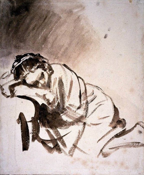 Rijn van Rembrandt Hendrickje sleeping Sun 2. ,  