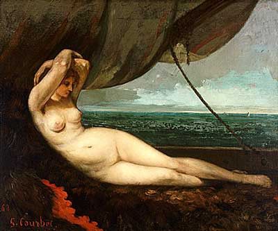 Courbet Nude Reclining by the Sea. , 