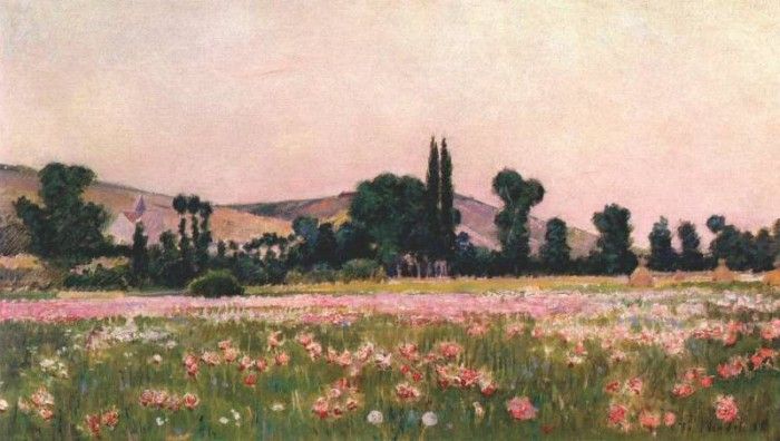 wendel flowering fields, giverny 1889. 