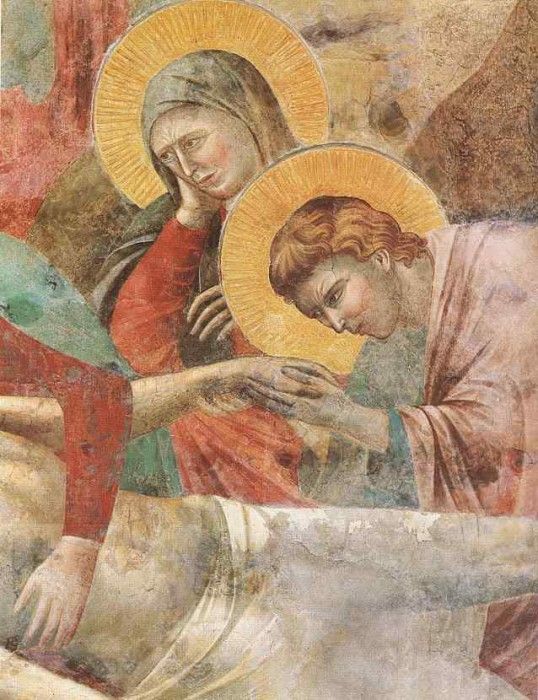 Giotto Scenes from the New Testament. Lamentation, Detalj, f.   