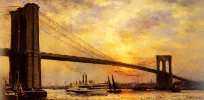 Renouf Emile View Of The Brooklyn Bridge. , 