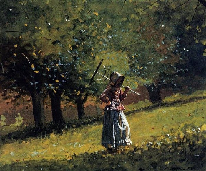 Homer Winslow Girl with a Hay Rake. , 