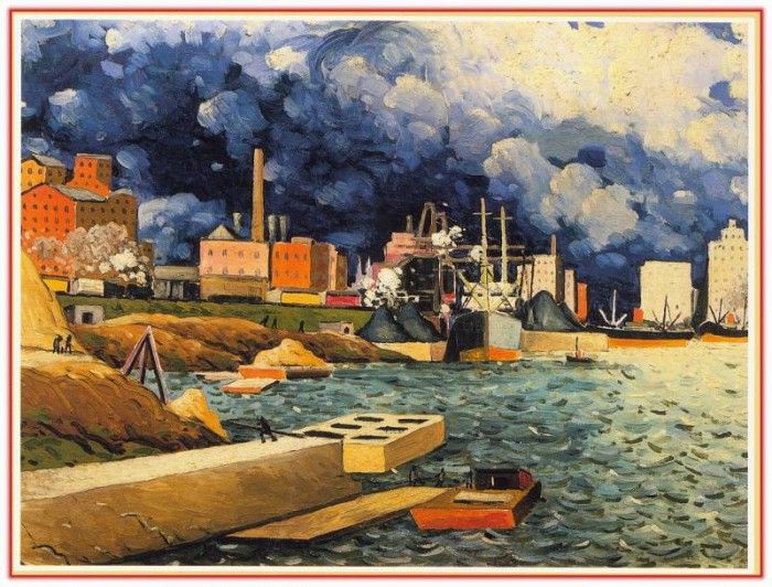 FortinMarc-Aurle Vue sur le port de Montreal-We. , Marc-Aur