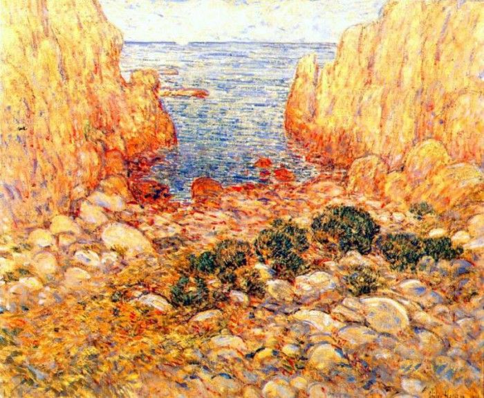 hassam the gorge, appledore, isles of shoals 1901. , 