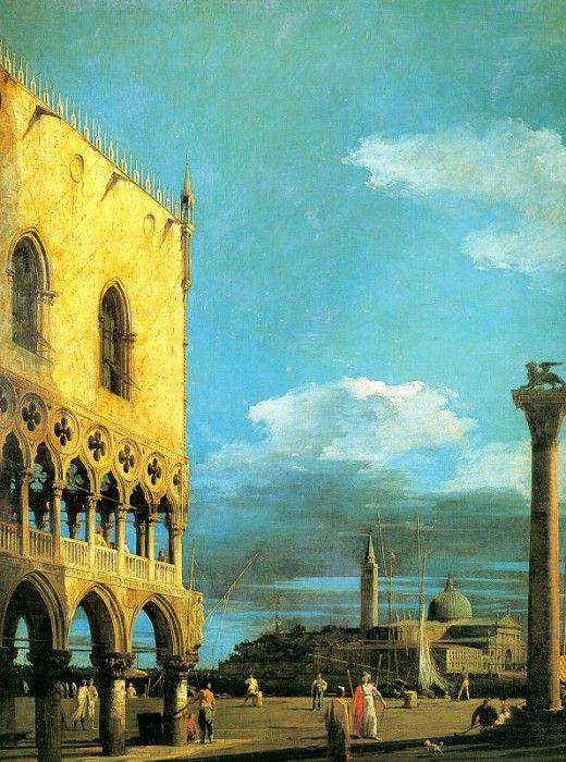 Canaletto The Piazzetta- Looking South, 1727, Royal Collecti. 