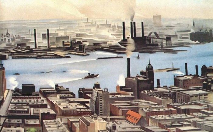 Okeeffe East River From The 30th Story Of The Shelton Hotel 1928. OKeeeffe, 