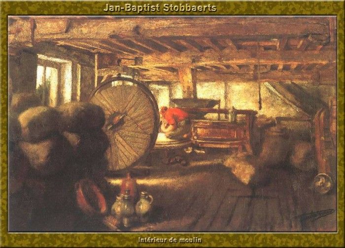 PO Vp S1 27 Jan-Baptist Stobbaerts-Interieur de moulin. Stobbaerts, -