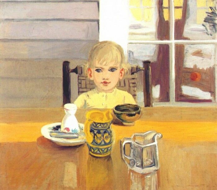 porter katie at the table c1953. Fairfield Porter