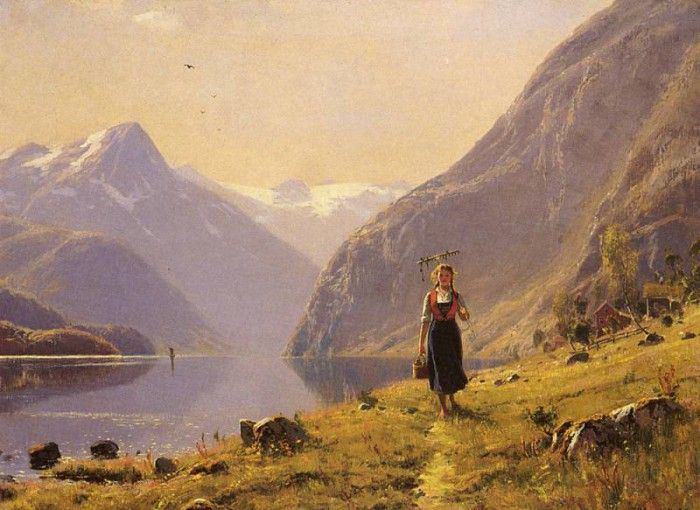 Dahl%20Hans%20(Norwegian)%201849%20to%201937%20By%20The%20FJord%20O C%2049.5%20by%2067.3%20cm. , 