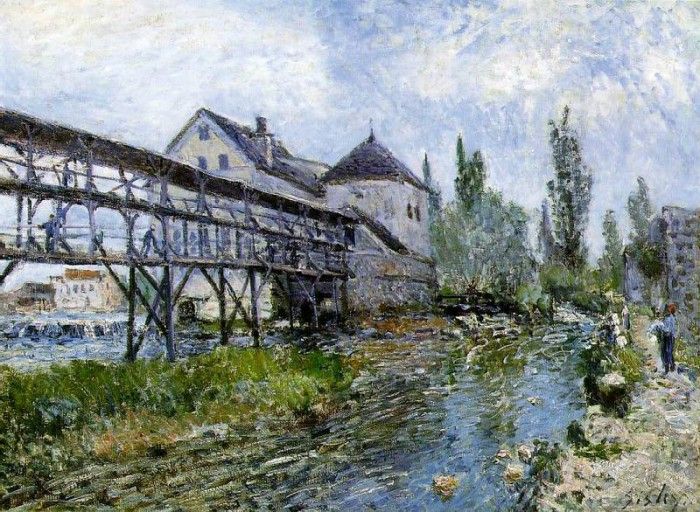 Sisley Provenchers mill at Moret, 1883, 54x73 cm, Museum Bo. , 