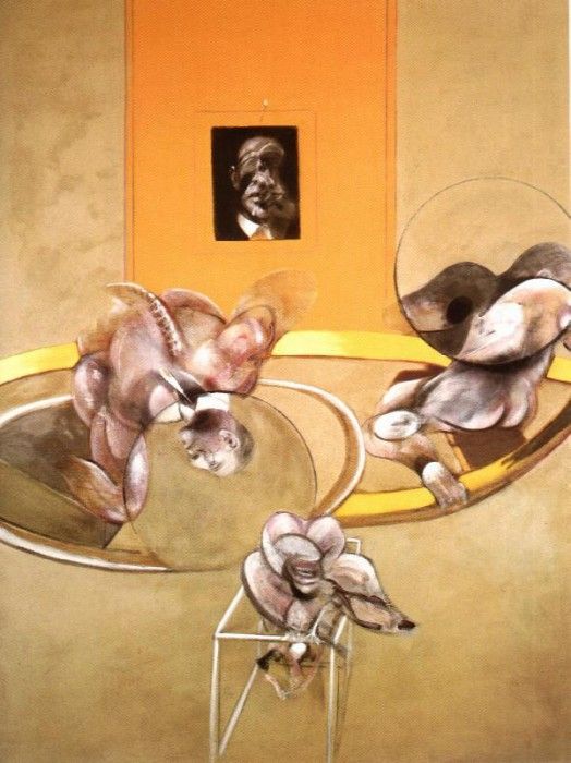 Bacon Three Figures and a Portrait, 1975. , 